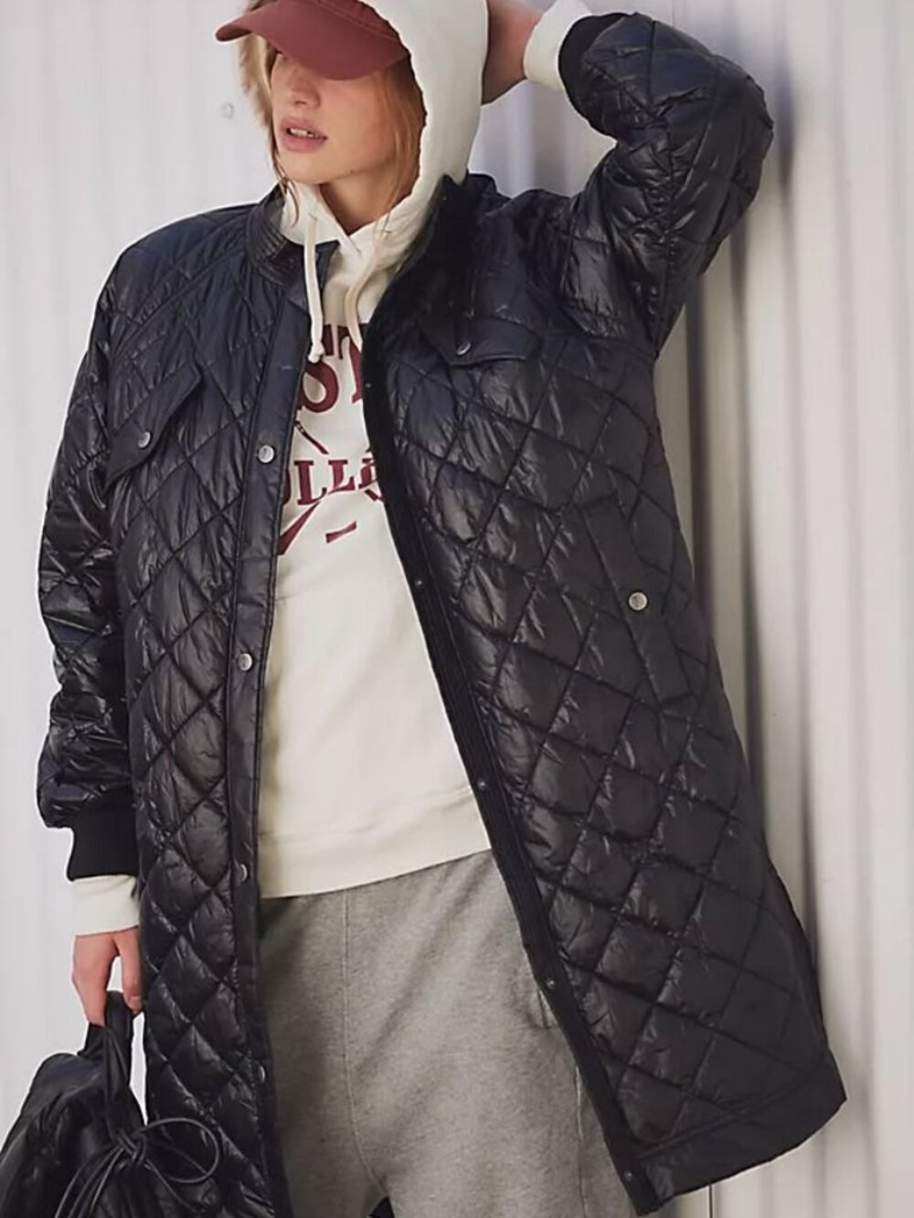 NWT Free People Movement Women's Forest Vibes Midi Puffer Jacket Black Large